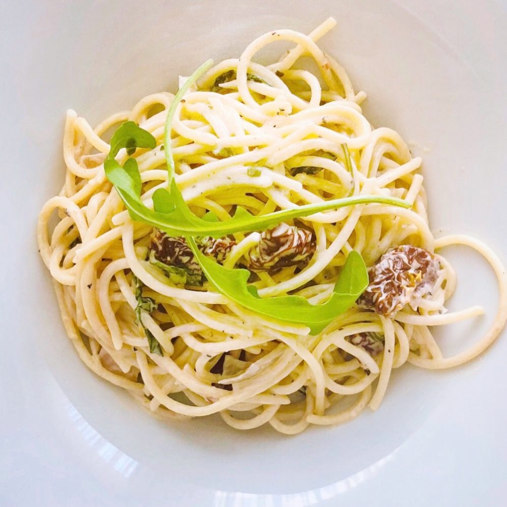 Meatless Carbonara Linda in the City